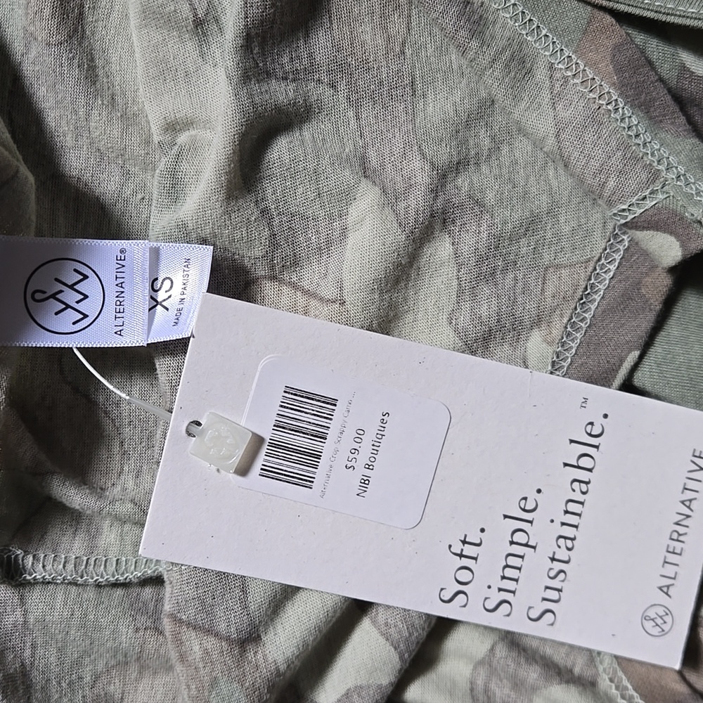Alternative Light Moss Camo Jumpsuit Sz XS NWT - Picture 8 of 9